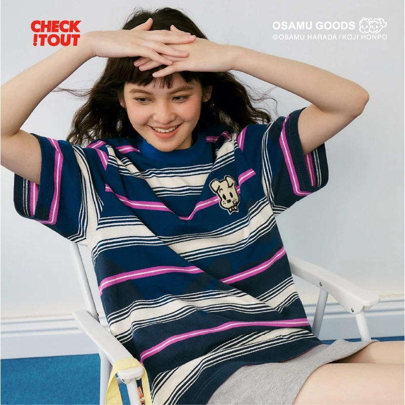 CHECKITOUT原田治联名蓝莓探长T恤舒适透气百搭复古重磅夏季新品