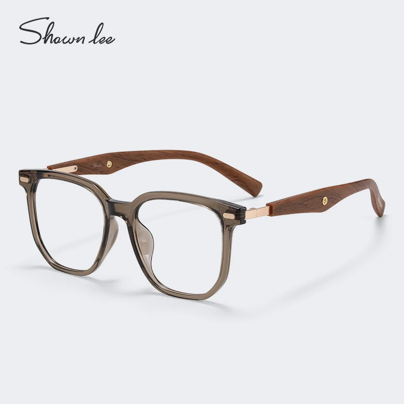 Shawnlee文艺方框木纹眼镜架超轻眼镜框防蓝光丹阳眼镜配度数近视