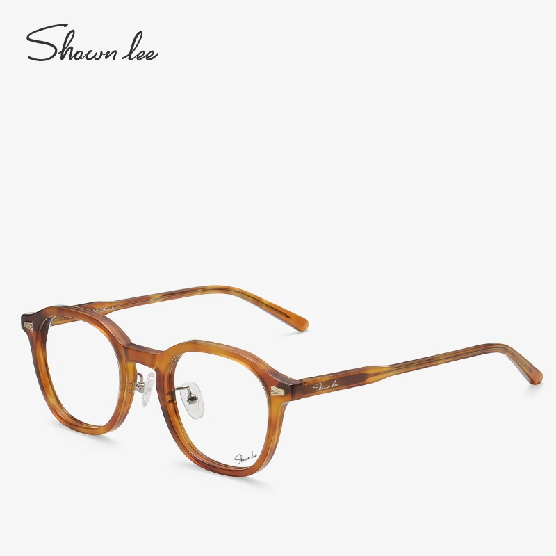 Shawnlee小众设计师品牌玳瑁茶镜框女显白百搭款眼镜架男可配近视