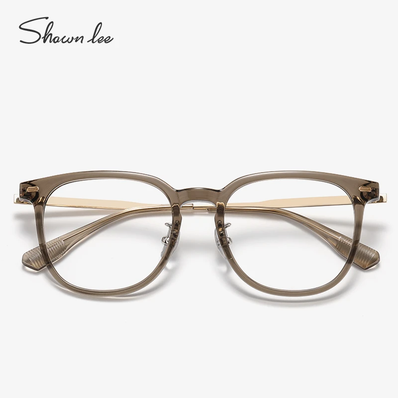 Shawnlee显白橄榄绿女ins风圆框镜框防辐射透明防蓝光眼镜男近视