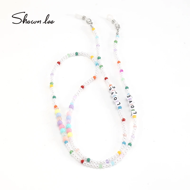 Shawnlee 眼镜品牌周边时尚爱心糖果色搭配眼镜链条小众新潮设计