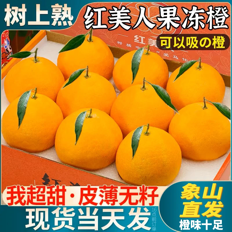 【达人福利】正宗象山红美人产地新鲜现摘现发皮薄肉嫩果肉爆汁香甜