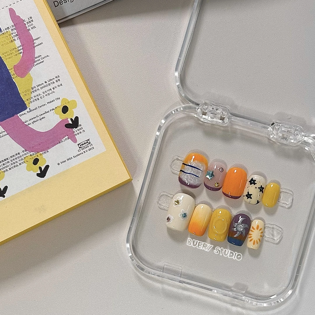 【橘子气泡水】条纹晕染雾粉色腮红 AB甲 穿戴甲