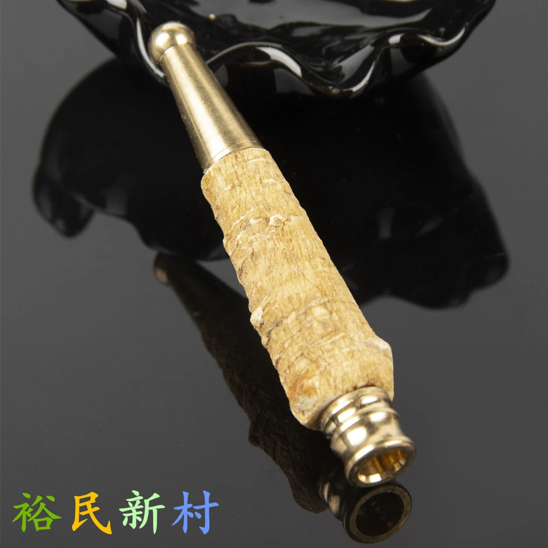云南特产，雕艺烟斗粗细支二用人参材质手工雕刻