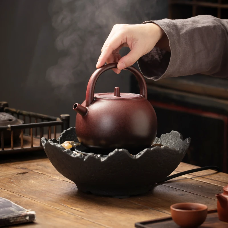电陶炉耐高温陶瓷壶煮茶器套装围炉煮茶罐烤茶炉家用复古烧茶炉