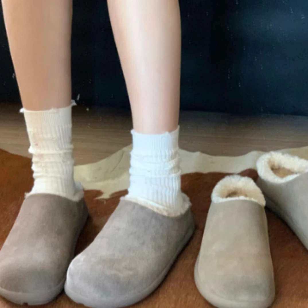 【小土豆】2024新款桑坡羊皮毛一体雪地靴小土豆懒人一脚蹬半拖鞋