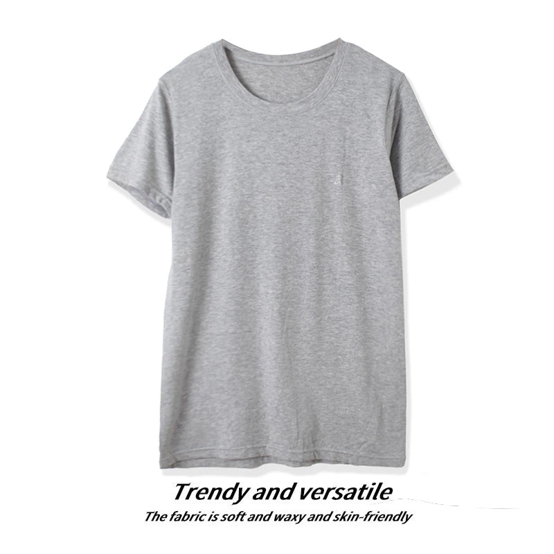 春季男士圆领短袖T恤休闲简约潮流上衣HH406宽松休闲百搭