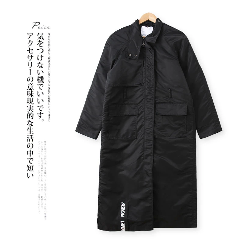 现货！秋冬新款女长款棉衣时尚百搭显瘦上衣可脱卸HH591宽松休闲