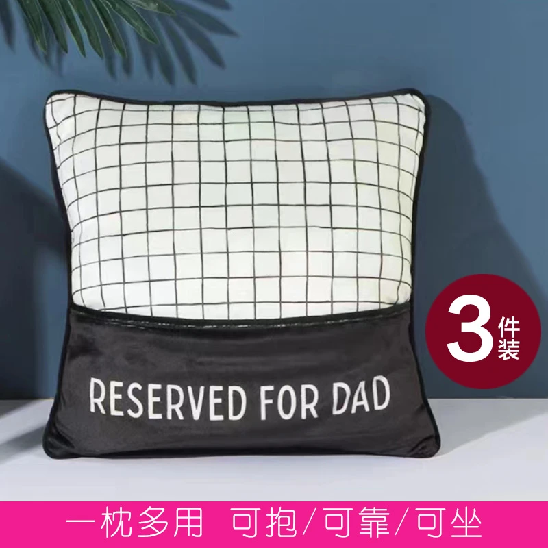 CC618 抱枕靠枕【3个装】北欧ins风 黑白格 车载午休趴睡 柔软靠垫