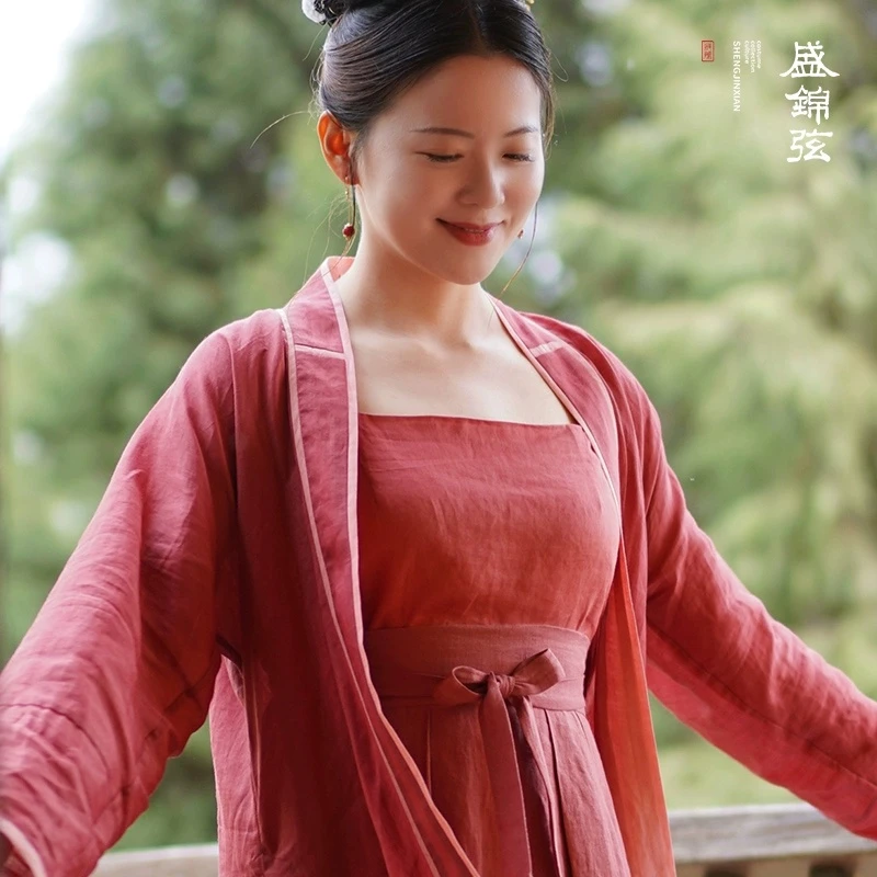 盛锦弦日常改良宋制汉服[朝云出岫]女款抹胸苎麻轻薄清凉复古百搭