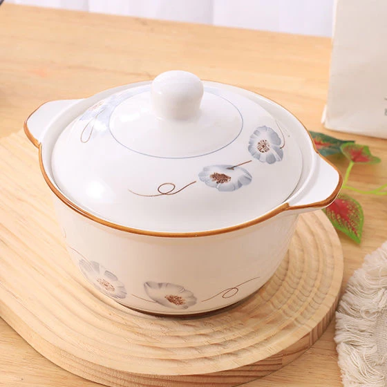 (不可明火) 8.2英寸蒸蛋碗陶瓷碗带盖泡面陶瓷猪油罐耐高温