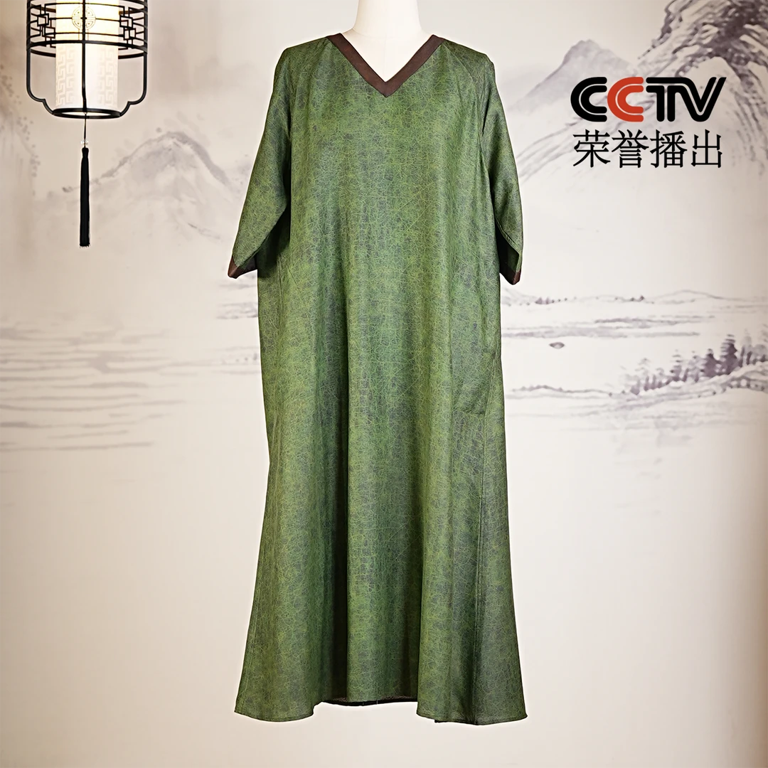 萧娘【临风】皇金丝桑蚕丝新中式女夏季连衣裙中国风1608