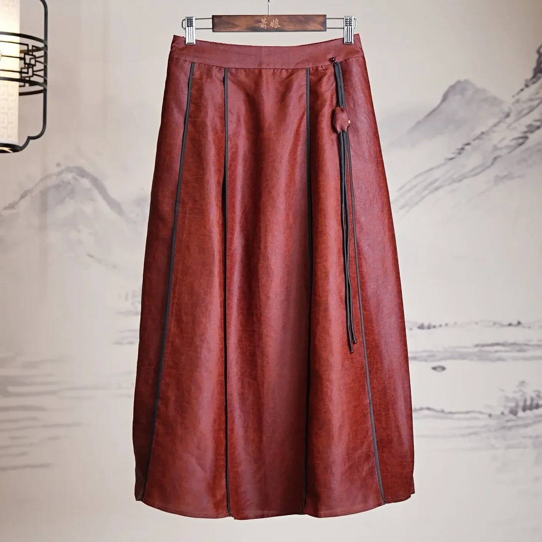 萧娘【故里】新中式国风百搭休闲半身裙9030