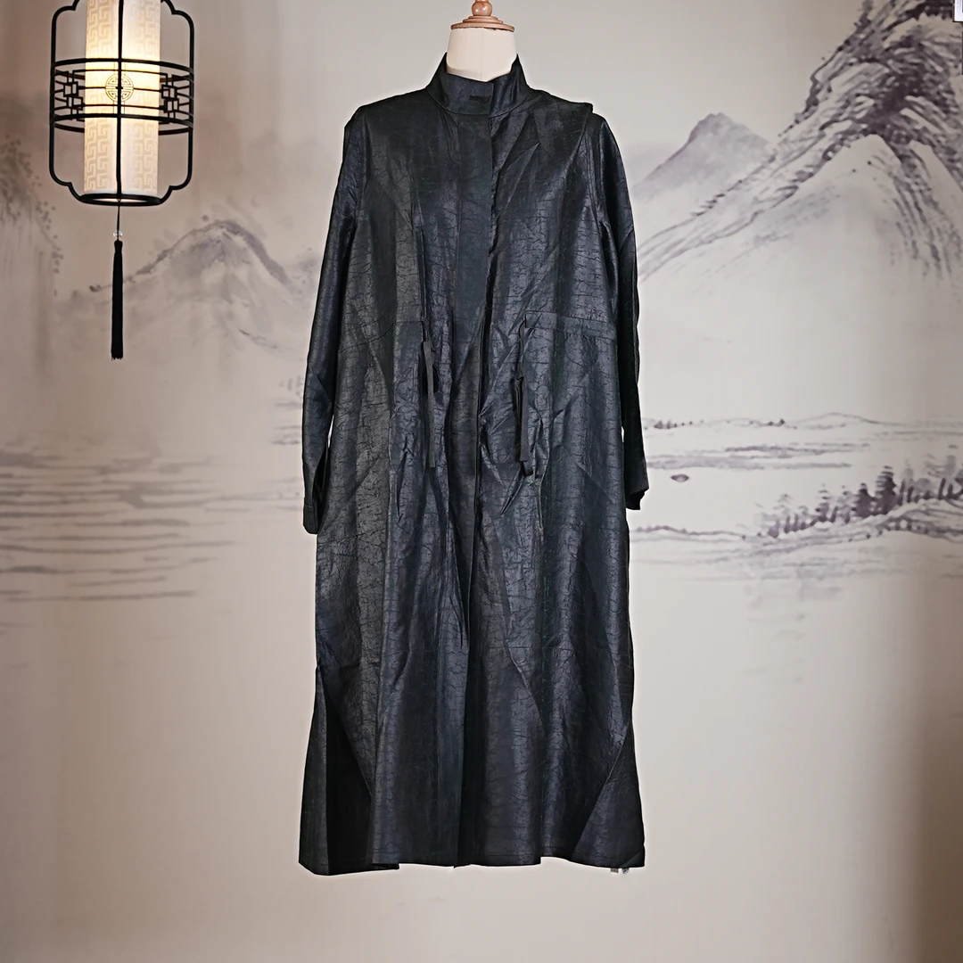 萧娘【离弦】香云纱宽松桑蚕丝连衣裙中式百搭中国风175