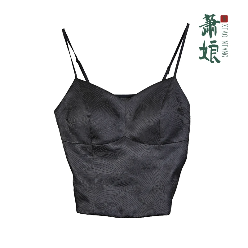 萧娘【无疆】香云纱美背休闲桑蚕丝简约气质百搭打底女士吊带1066