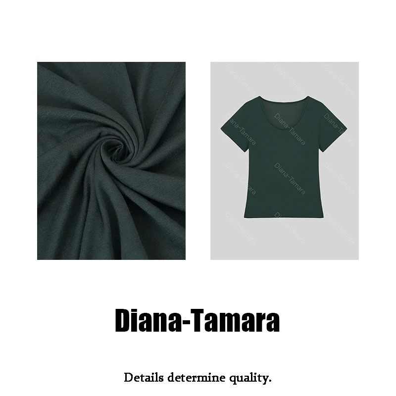 Diana-Tamara阿合    【通碧折镜】    圆领短袖T   AH24TS1019