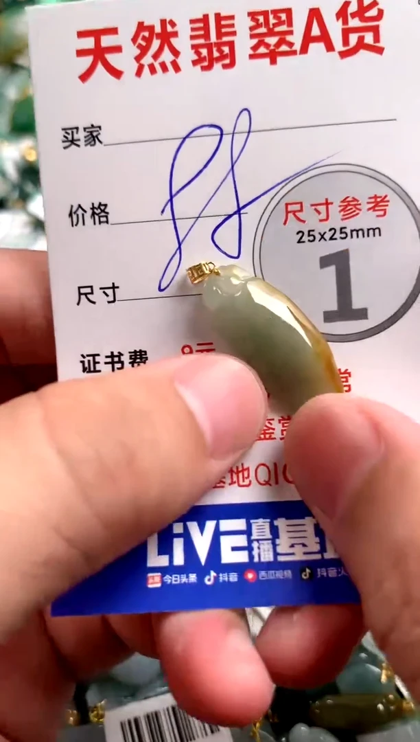 【闪购商品】翡翠颈饰18K金镶嵌14009608