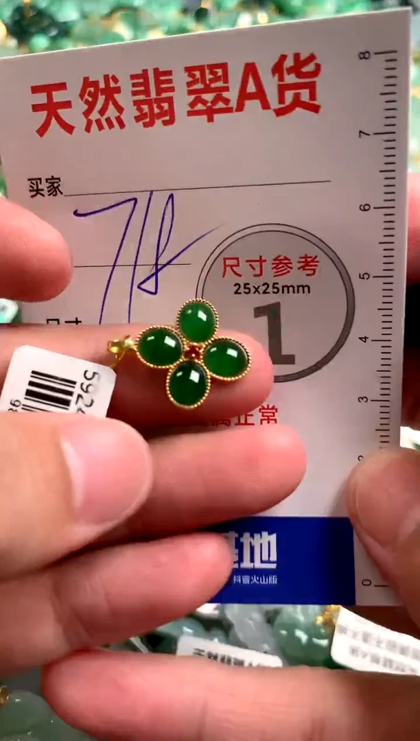 【闪购商品】翡翠颈饰18K金镶嵌0614705312