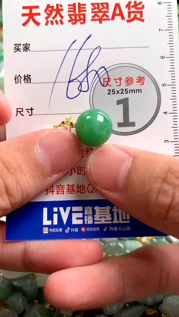 【闪购商品】翡翠颈饰18K金镶嵌0849377441