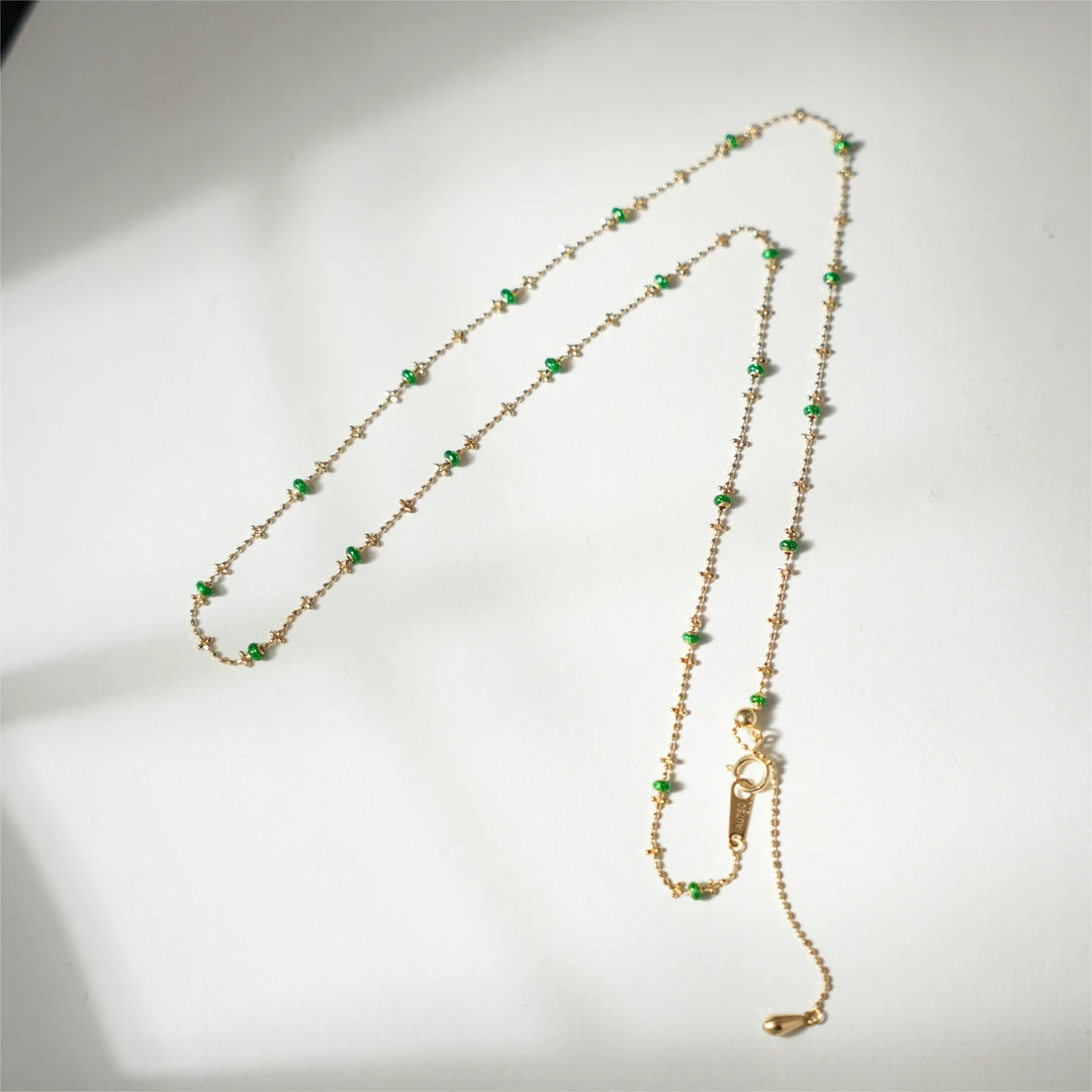 许意-18K金烧蓝项链