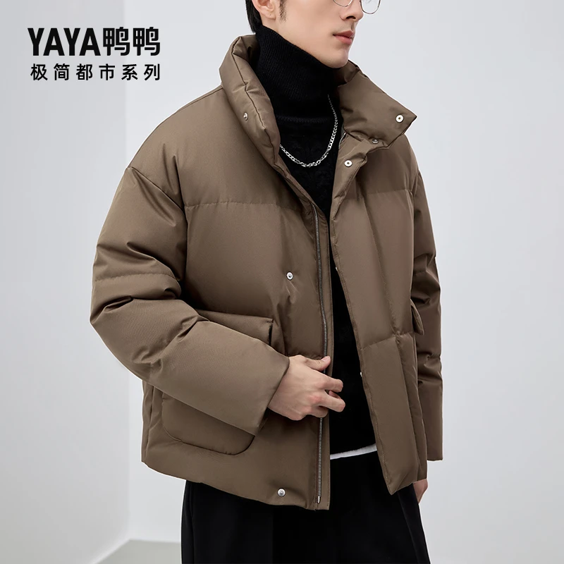 【极简都市系列】YAYA/男短款潮保暖冬季时尚百搭休闲厚羽绒服外套