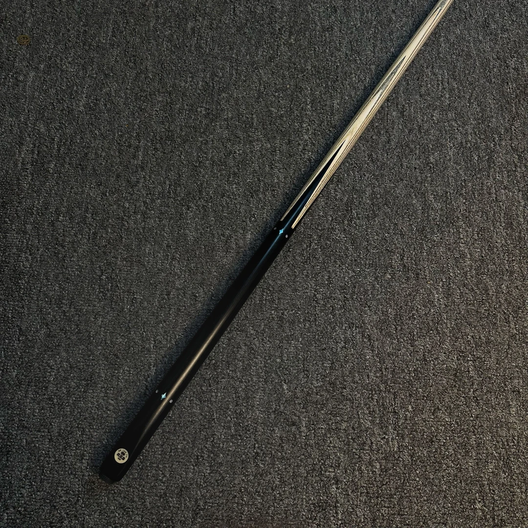 星空免漆手工一体台球杆机雕纹小头黑八英式中式斯诺克桌球杆