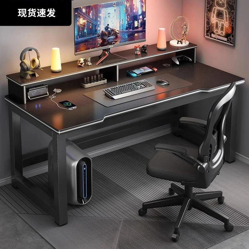 新疆包邮电脑桌台式书桌小型家用工作台办公桌子卧室简易电竞桌椅