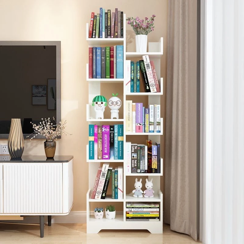 新疆包邮书架落地置物架一体靠墙书柜子学生家用多层网红儿童收纳