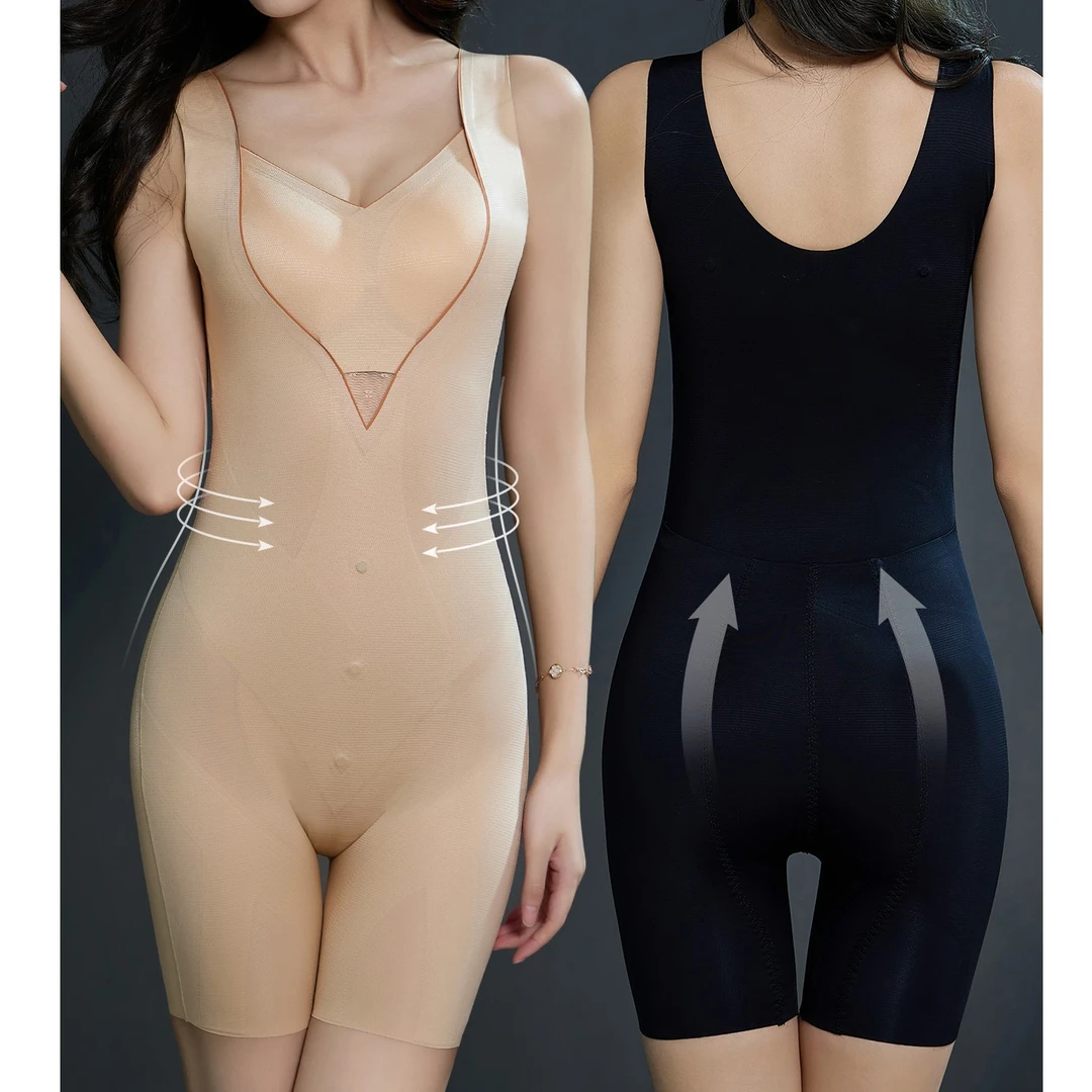 免穿文胸连体后脱塑身衣3D立体塑形美体衣收腹提臀无痕紧身后脱式