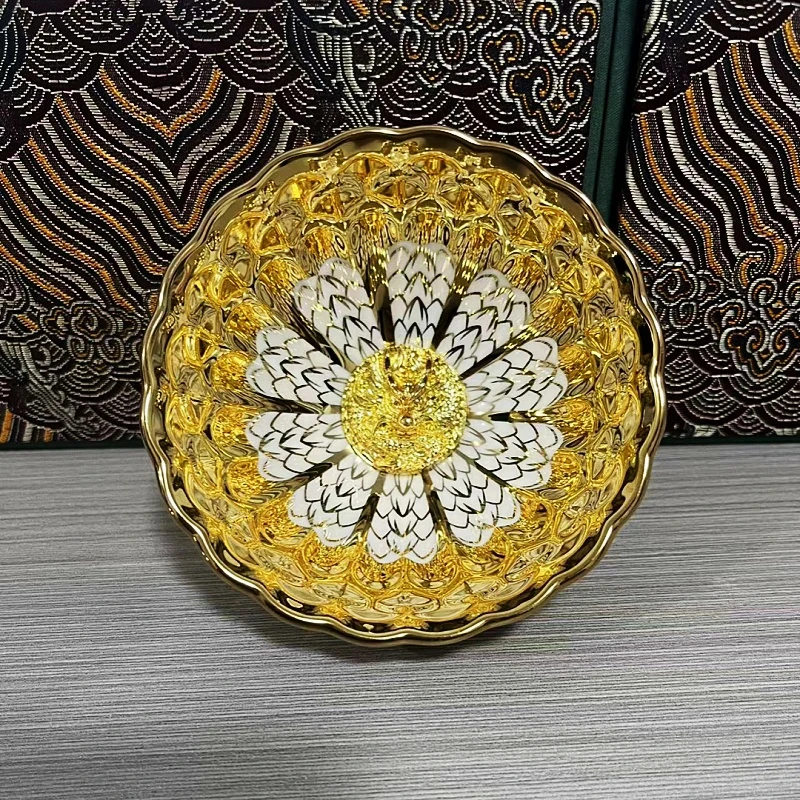 金玉满堂盘龙无礼盒高端茶器主人杯全金盘龙功夫茶器杯品茗杯