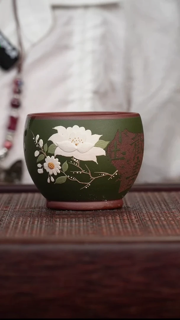 【闪购商品】紫砂茶壶绿泥 主人杯