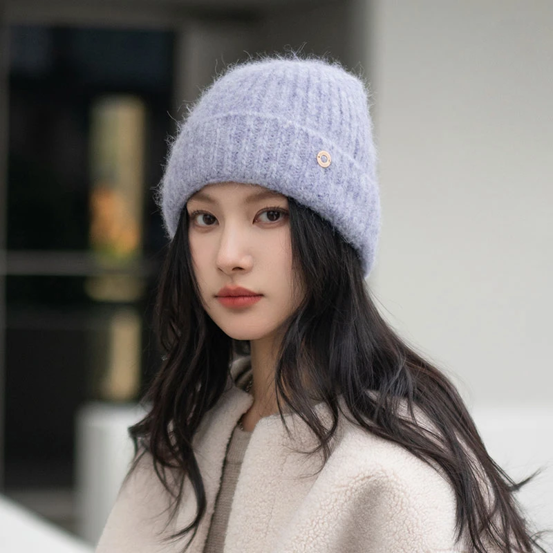 疯帽子 冬季保暖甜美羊毛针织帽子女 韩版针织毛线帽逛街冷帽潮
