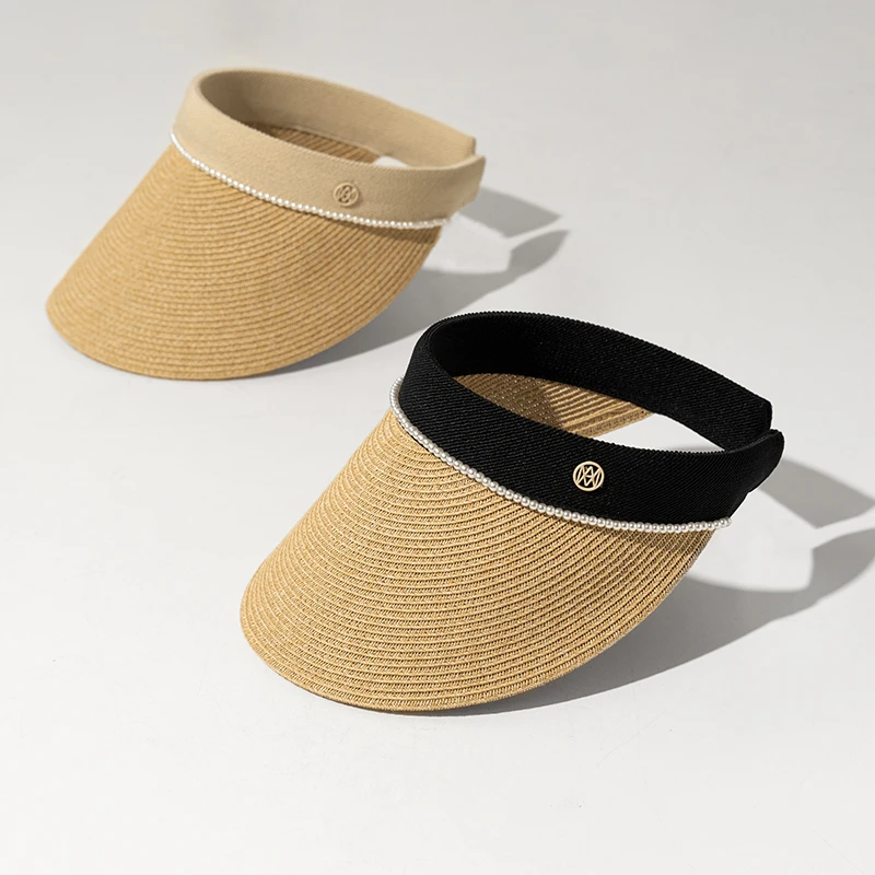 疯帽子 2025春夏季韩版户外百搭空顶帽时尚发箍帽草帽女透气帽子