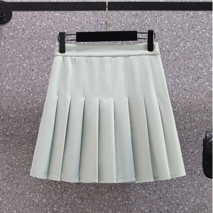 3134时尚简约百搭学院风防走光设计A字半身裙2588
