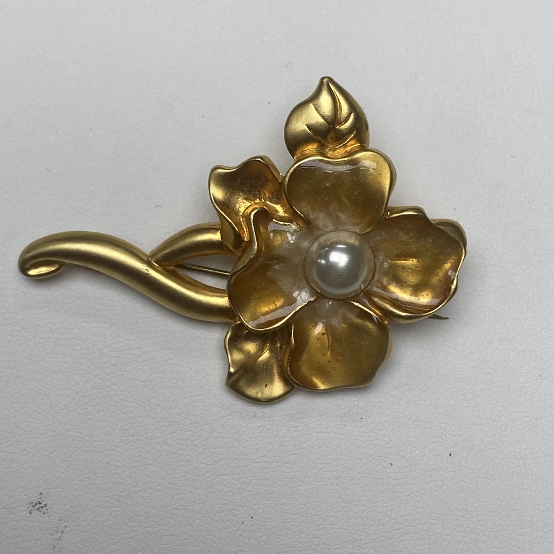铜合金亚克力胸针 中古胸针 vintage美产微瑕 8942