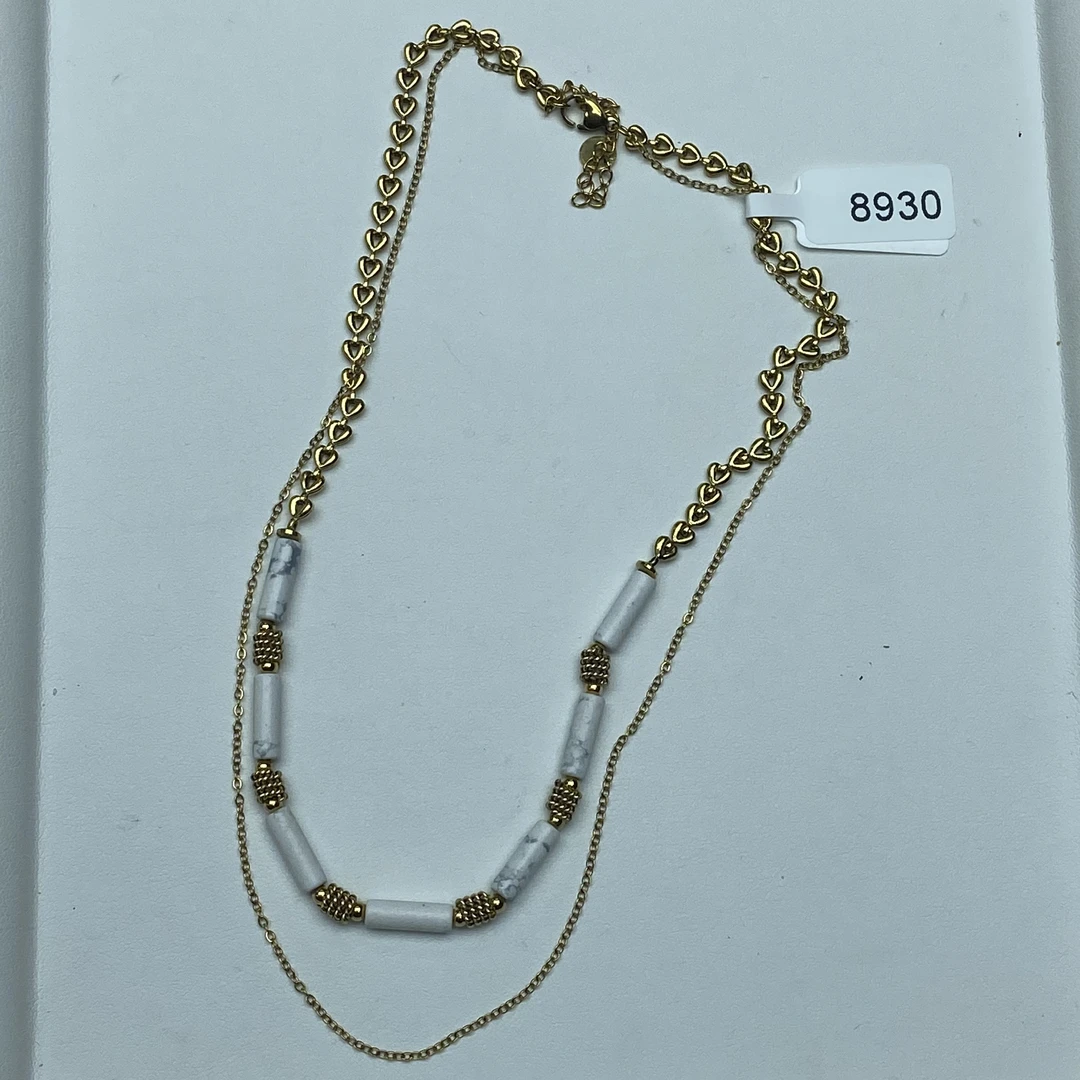 铜合金项链 饰品 手工镶嵌时尚项链精美 百搭8930