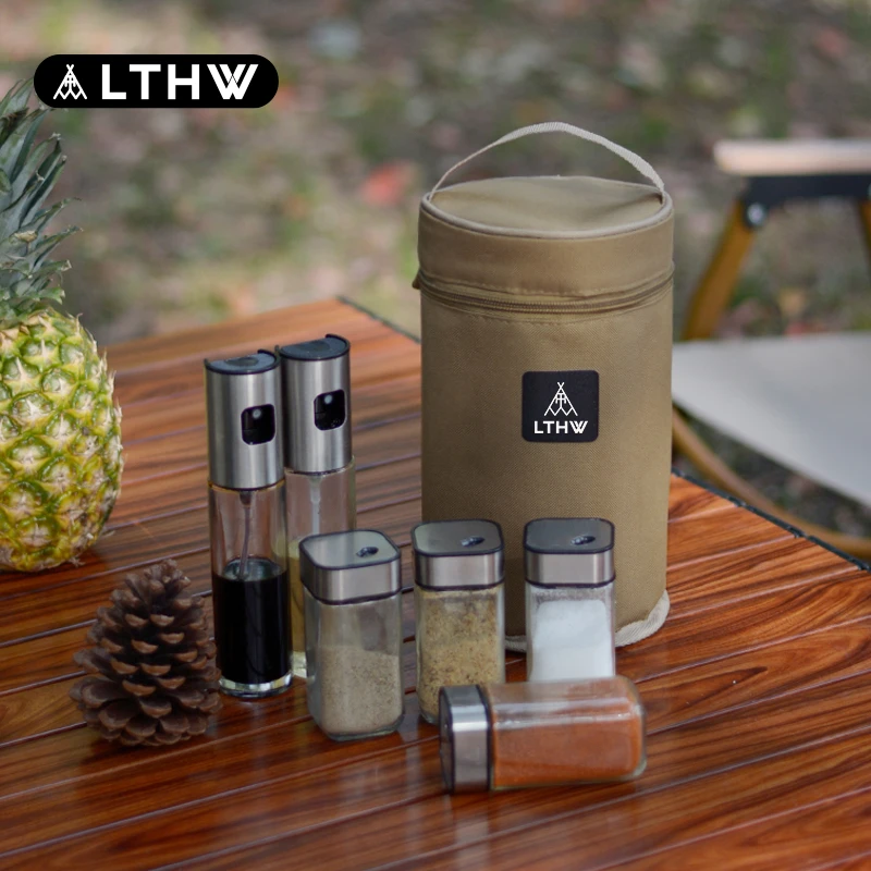 LTHW旅腾户外调料瓶套装便携露营用品野餐烧烤调味瓶组合油瓶盐罐