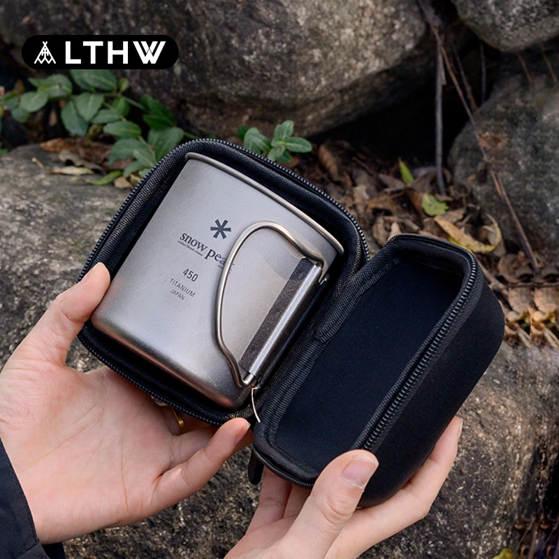 LTHW旅腾户外折叠水杯收纳包便携式杯子包露营野餐徒步杯包带挂扣