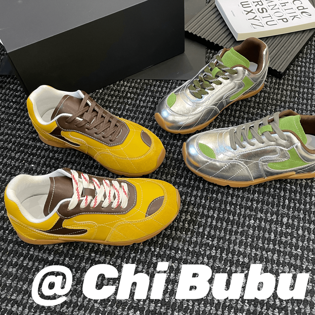 【复古球鞋】拼色百搭休闲德训鞋跑鞋软底系带运动鞋时尚潮鞋低帮