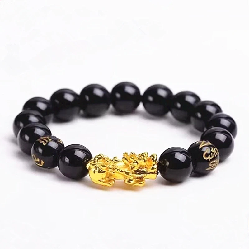 锌合金玻璃手链  锌合金貔貅手链手串男女通用佛珠转运珠手链手串