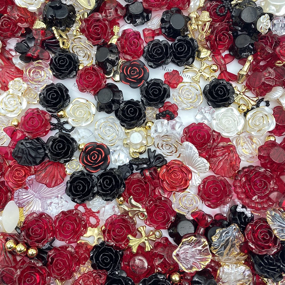 星空立体玫瑰花DIY手工小配件材料包谷美痛包奶油胶手机壳制作