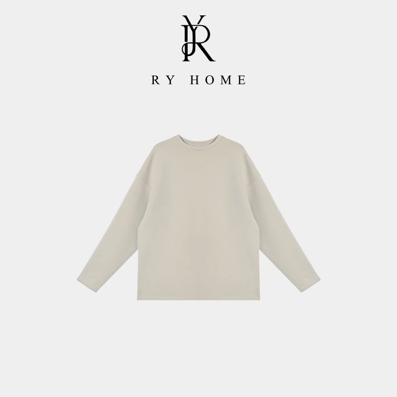 【容雨RYHOME-艾琳】圆领宽松长袖设计款卫衣T1627