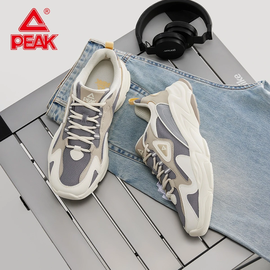 匹克沧澜新款革面休闲鞋气质稳重百搭老爹鞋增高运动鞋-DE310297