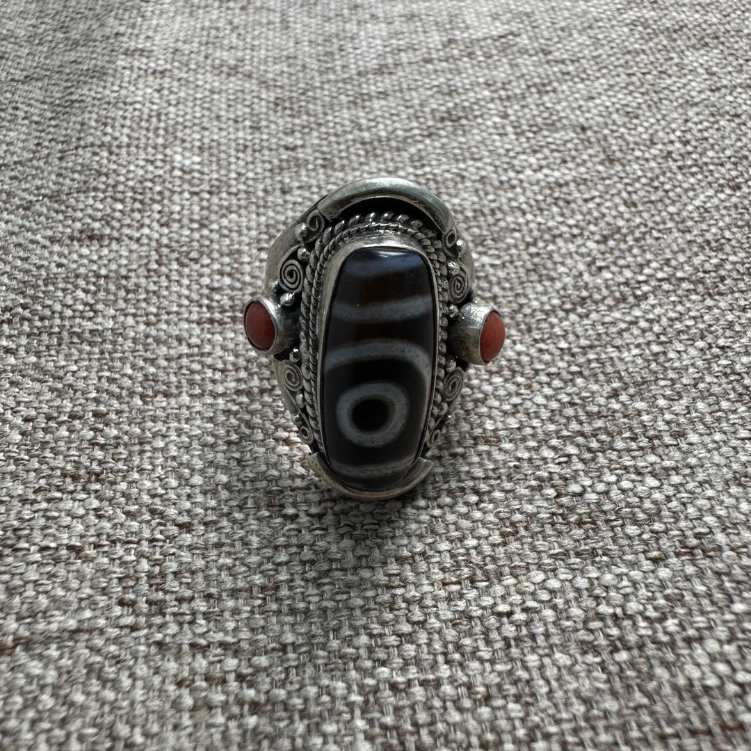925银银制品 【藏传精品】老银制戒指10KPZ034