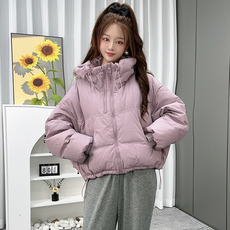 冬季新款羽绒服女连帽宽松加厚保暖短款显瘦百搭小个子女装外套潮