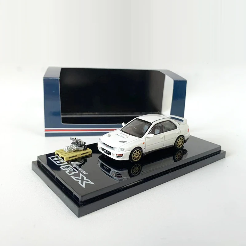 Hobby 1:64 斯巴鲁 WRX 金轮翼豹 1代 (GC8) 仿真合金汽车模型-白