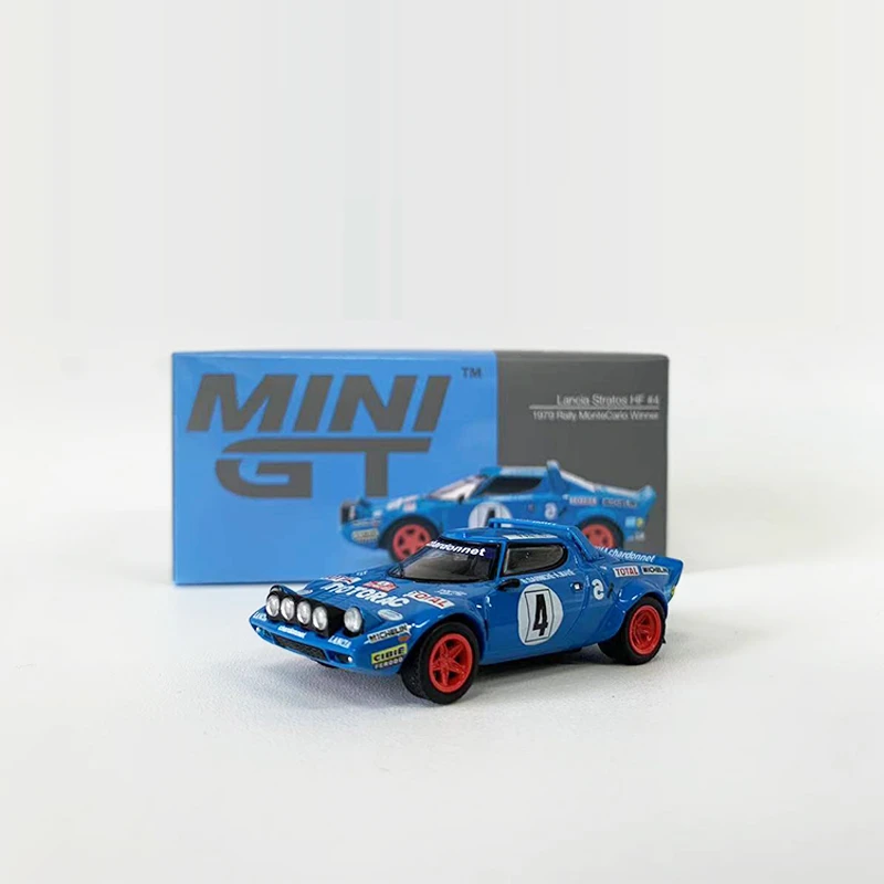 MINIGT 1:64 蓝旗亚 Lancia Stratos HF 1979合金汽车模型 #504左