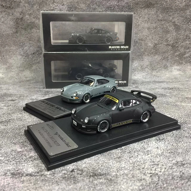 MC 1:64 适用于 保时捷 跑车 RWB 930 仿真合金汽车模型双色