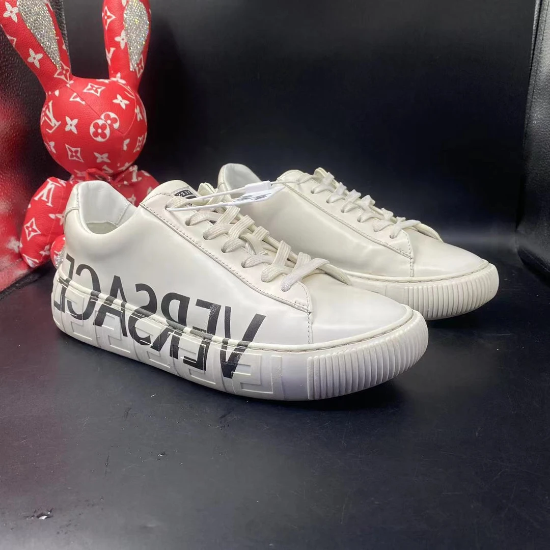【AO福利】Versace/范思哲 40欧码男士时尚百搭印花休闲小白鞋ao107