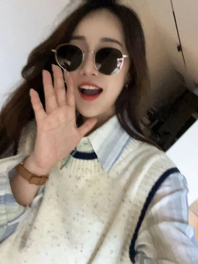 青木子Suleyman【千颂一】女百搭气质女针织背心